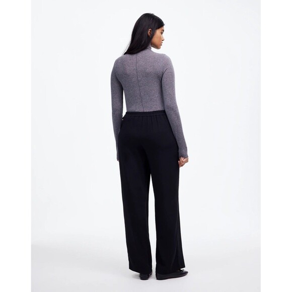 Madewell Womens Pull-On Straight Pants in Crepe Black NWT $108 Size XL - Picture 3 of 15
